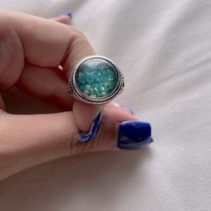 💍 Vintage Art Deco Painting Ring Size 7 💍